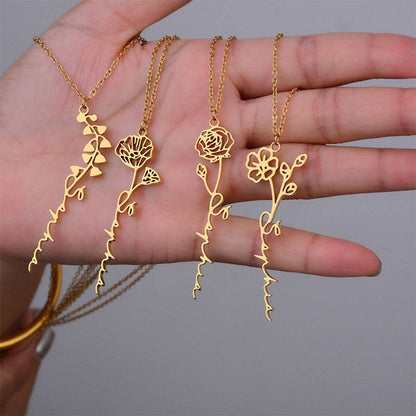 Birth Flower Necklace