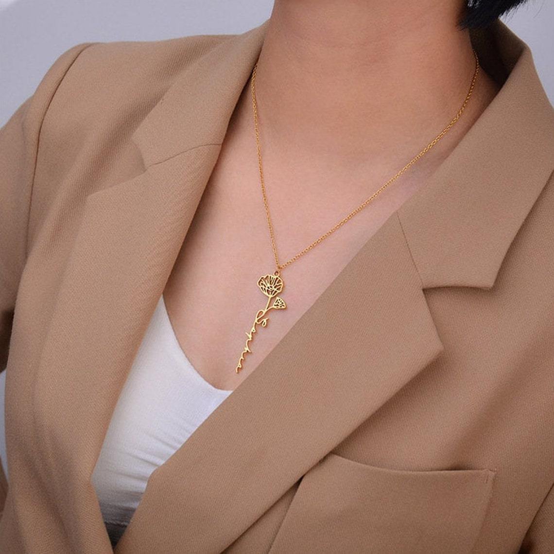 Birth Flower Necklace
