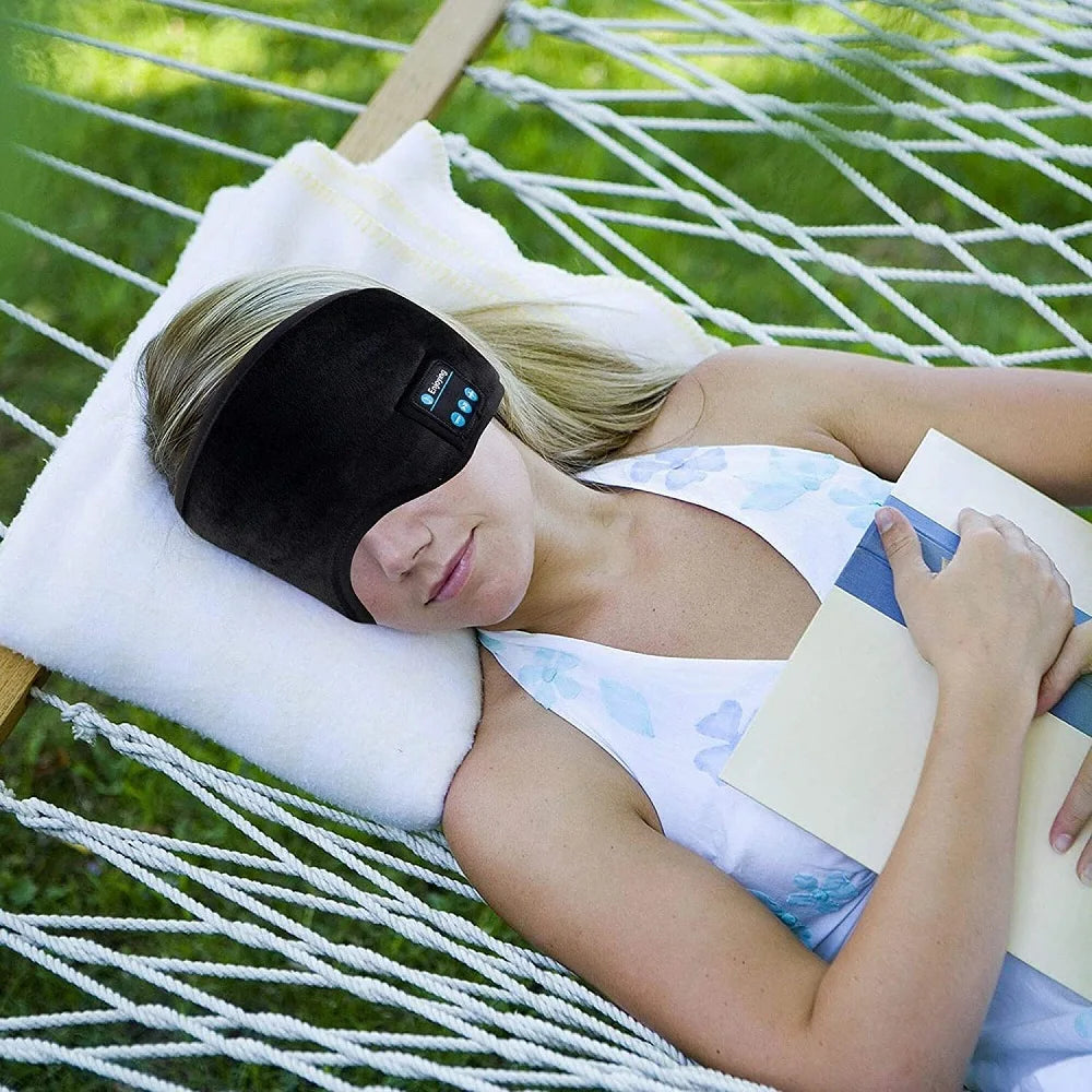 Ergonomics and Reliability Sleep Mask in Black in Action